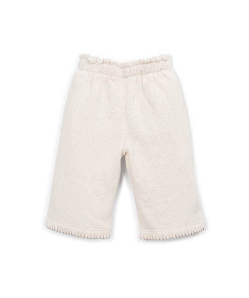 Pantalone panna in maglia panna per neonato Play up 1AT11602 P0091 