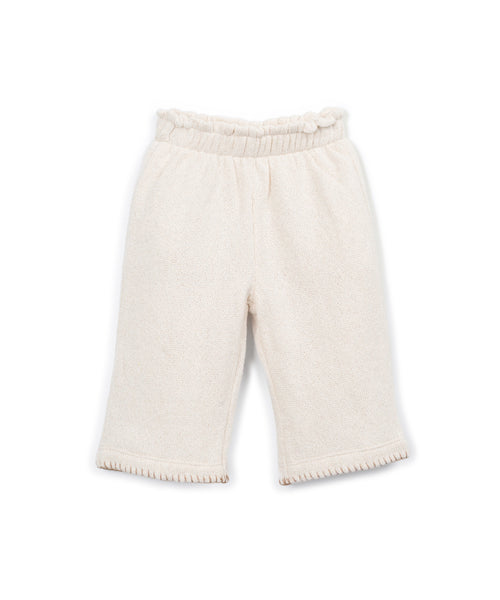 Pantalone panna in maglia panna per neonato Play up 1AT11602 P0091 