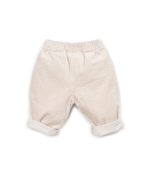 Pantalone panna in velluto a coste per neonati Play up 1AT11603 P0091 
