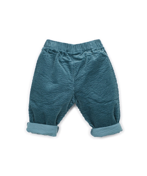 Pantalone ottanio in velluto a coste per neonato Play up 1AT11603 P6188 