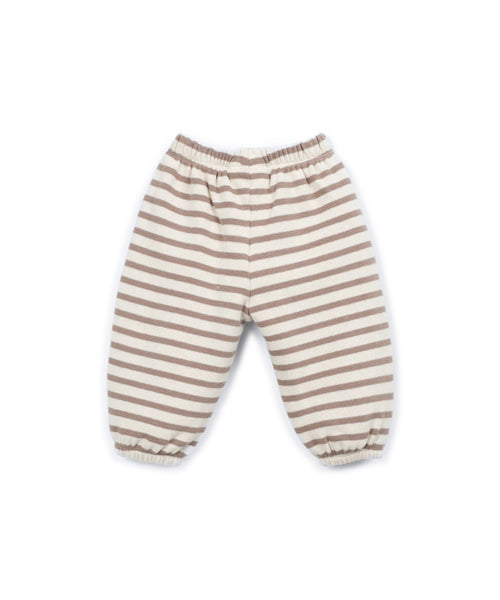 Pantalone a righe panna e nocciola per neonato Play up 1AT11605 R373B 