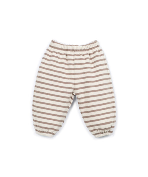 Pantalone a righe panna e nocciola per neonato Play up 1AT11605 R373B 
