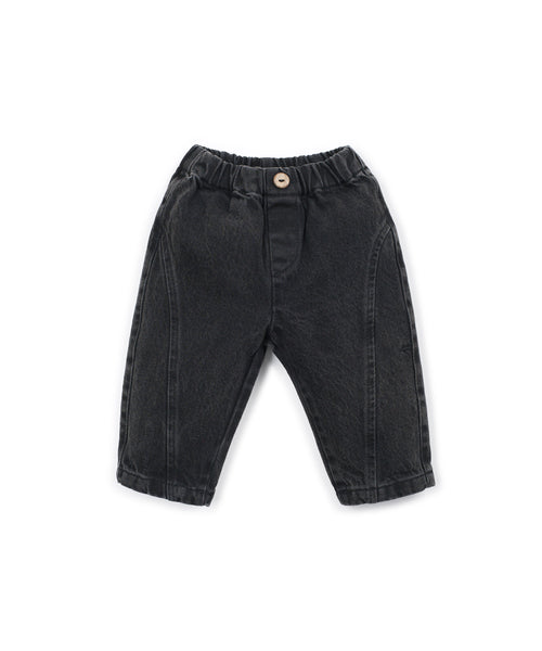 Jeans in denim nero per neonato Play up 1AT11610 D006 