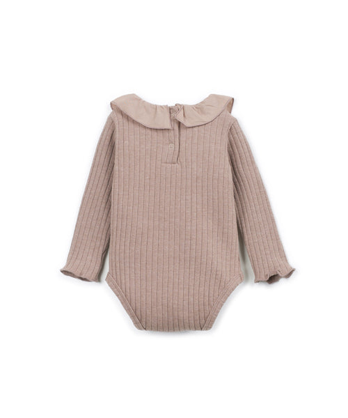 Body nocciola con colletto per neonata Play up 2AT11200 P8084 