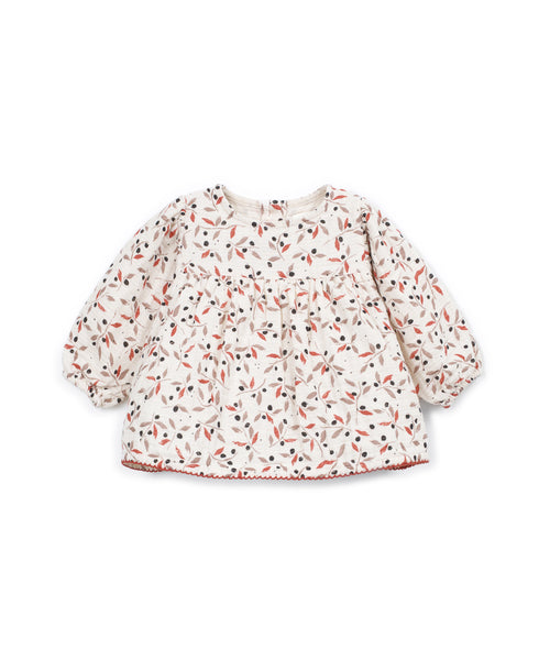 Blusa bianca con stampa all over per neonata Play up 2AT11251 E832N 