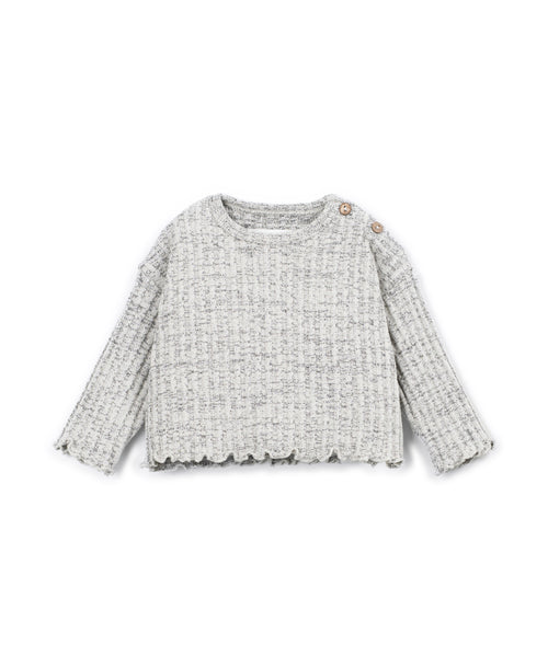Maglia grigio melange per neonata Play up 2AT11350 M066 