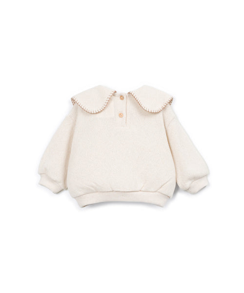 Maglia panna con colletto per neonata Play up 2AT11351 P0091 