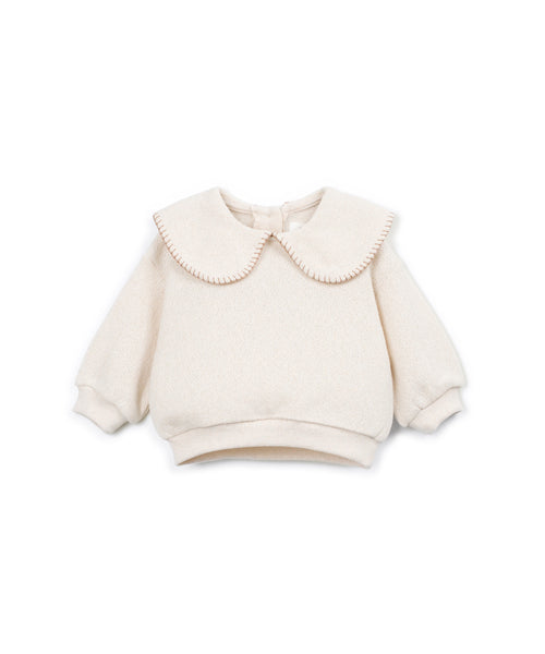 Maglia panna con colletto per neonata Play up 2AT11351 P0091 