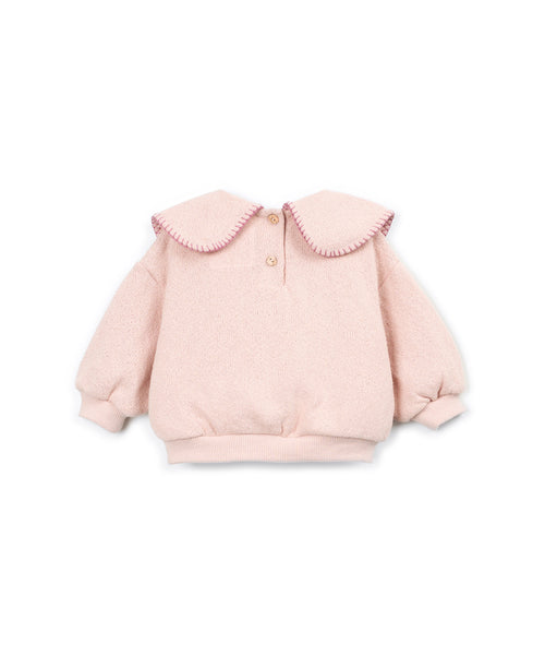 Maglia rosa con colletto per neonata Play up 2AT11351 P4149 