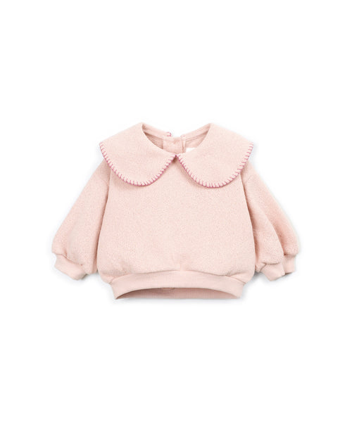 Maglia rosa con colletto per neonata Play up 2AT11351 P4149 