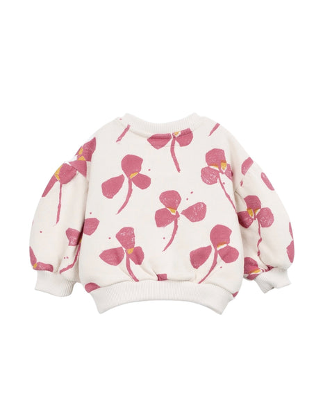 Felpa panna con stampa all over per neonata Play up 2AT11353 E812N 