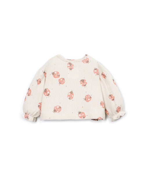 Maglia panna con stampa all over per neonata Play up 2AT11354 E811N 