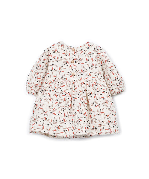 Abito bianco con stampa all over per neonata Play up 2AT11455 E832N 