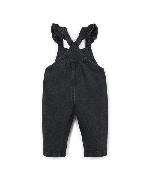 Salopette in denim nero per neonata Play up 2AT11503 D006 