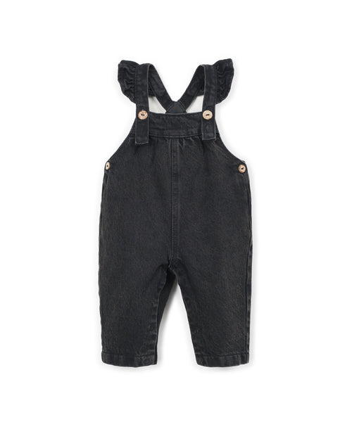 Salopette in denim nero per neonata Play up 2AT11503 D006 