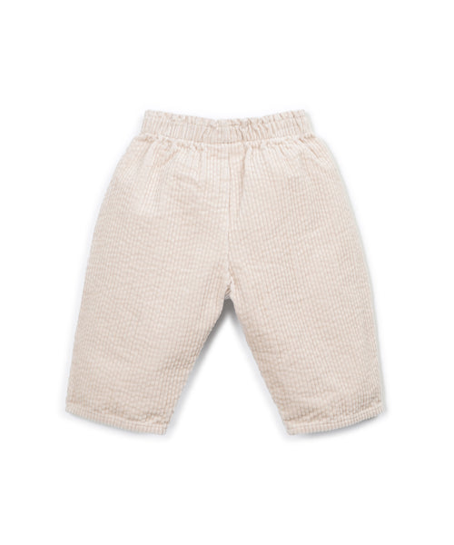 Pantalone panna in velluto a coste per neonata Play up 2AT11601 P0091 