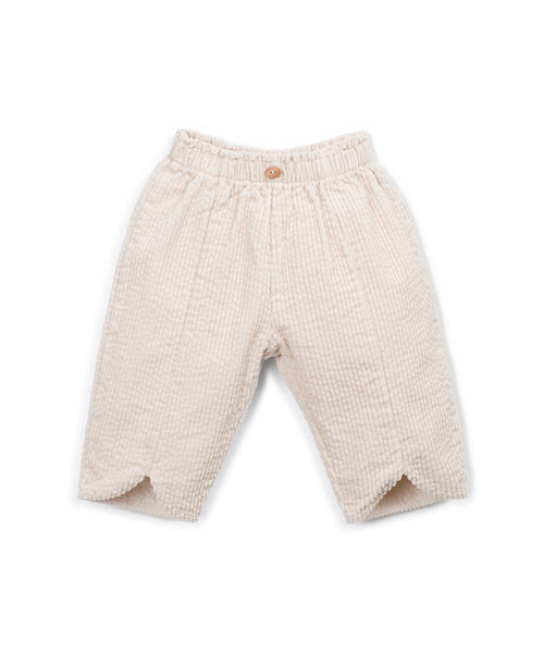 Pantalone panna in velluto a coste per neonata Play up 2AT11601 P0091 