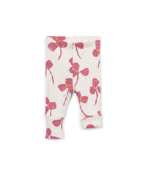 Leggings panna con stampa all over per neonata Play up 2AT11653 E812N 