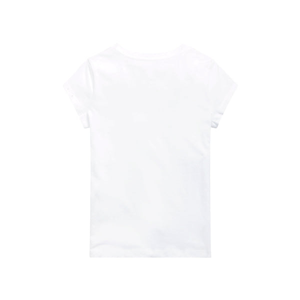 T-shirt bianca con logo per bambina Ralph Lauren Kids 313833549064 WHITE 