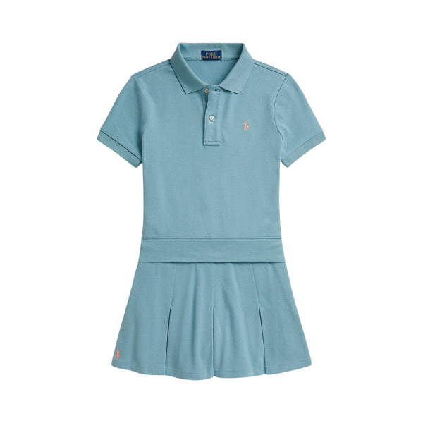 Completo azzurro polo + gonna per bambina Ralph Lauren Kids 313B19943001 CASSIDY BLUE 