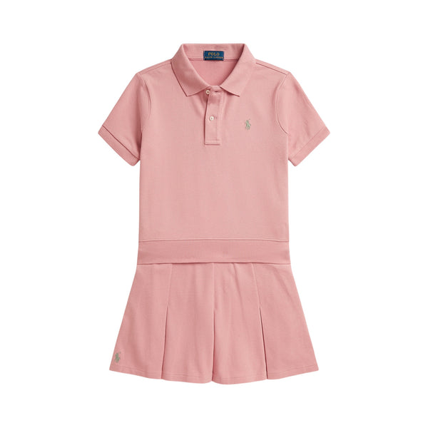 Set polo + gonna rosa con logo per bambina Ralph Lauren Kids 313B19943002 ROSE 