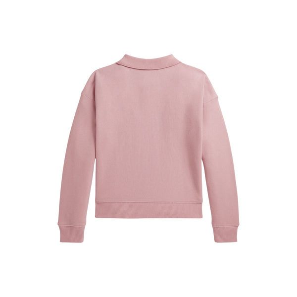 Polo in felpa rosa con logo per bambina Ralph Lauren Kids 313B20042001 ROSE 