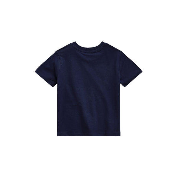 T-shirt blu con logo per neonato Ralph Lauren Kids 320832904035 CRUISE NAVY 