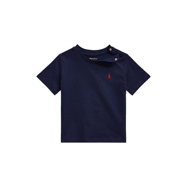 T-shirt blu con logo per neonato Ralph Lauren Kids 320832904035 CRUISE NAVY 