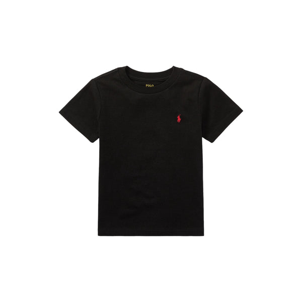 T-shirt nera con logo per neonato e bambino Ralph Lauren Kids 322832904036 BLACK 