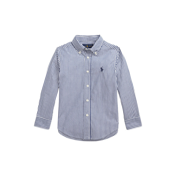 Camicia a righe bianche e blu con logo per neonato e bambino Ralph Lauren Kids 322862260002 NAVY/WHITE 