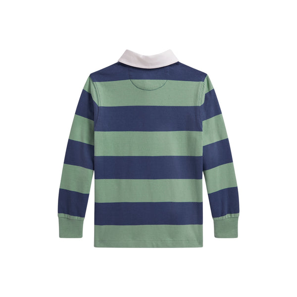 Polo a righe bianche e blu con logo per neonato e bambino Ralph Lauren Kids 322932280500 MINT/ROYAL 