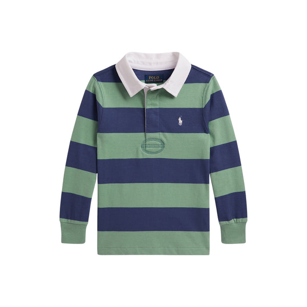 Polo a righe bianche e blu con logo per neonato e bambino Ralph Lauren Kids 322932280500 MINT/ROYAL 