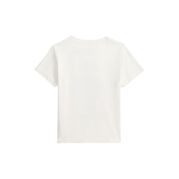 T-shirt bianca con stampa per neonato e bambino Ralph Lauren Kids 322P00508001 WHITE 