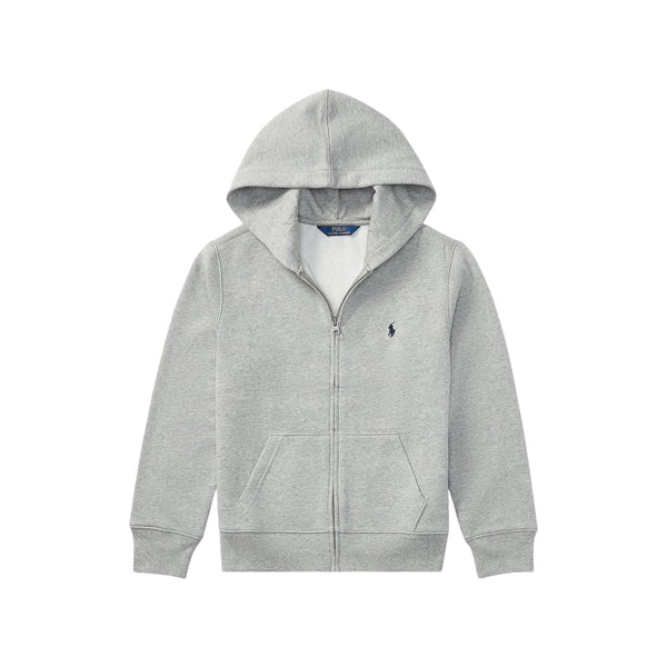 Felpa grigia con cappuccio con logo per bambino Ralph Lauren Kids 323547626002 HEATHER 