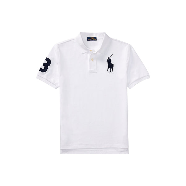 Polo bianca con logo per bambino Ralph Lauren Kids 323670257006 WHITE 