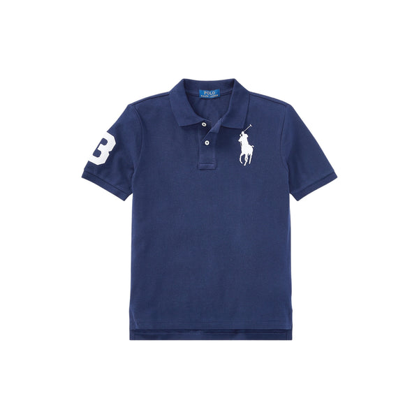 Polo blu con logo per bambino Ralph Lauren Kids 323670257014 REFINED NAVY 