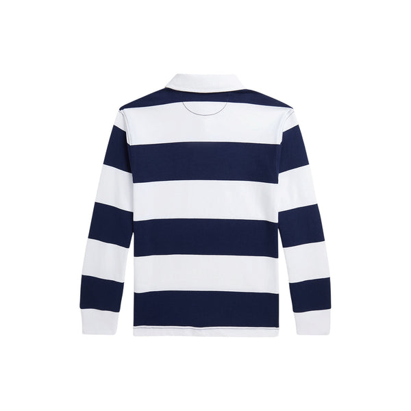 Polo a righe bianche e blu con logo per bambino Ralph Lauren Kids 323932280001 WHITE/NAVY 