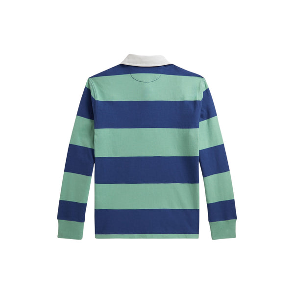Polo a righe verde e blu con logo per bambino Ralph Lauren Kids 323932280501 MINT/ROYAL 