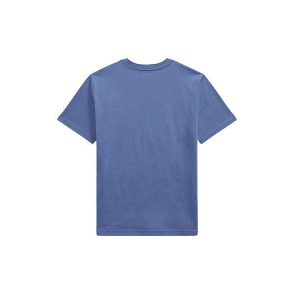 T-shirt blu con taschino e logo per bambino Ralph Lauren Kids 323970333504 BLUE HEAVEN 
