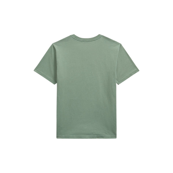 T-shirt verde con taschino e logo per bambino Ralph Lauren Kids 323970333507 FATIGUE 