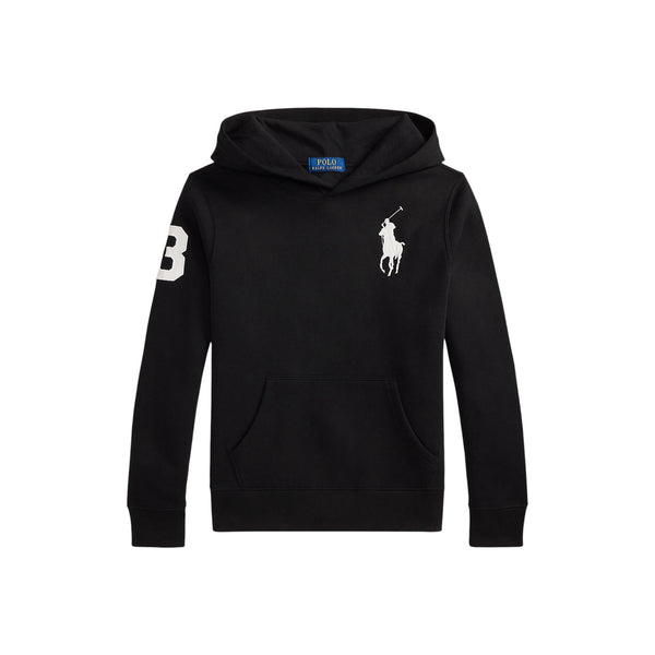 Felpa nera con cappuccio con logo per bambino Ralph Lauren Kids 323979316002 BLACK 