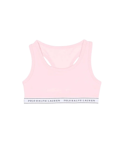 Set 2 bralette rosa e bianco con logo per bambina Ralph Lauren Kids 4P5038 001 