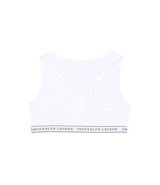 Set 2 bralette rosa e bianco con logo per bambina Ralph Lauren Kids 4P5038 001 