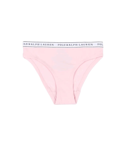 Set 2 slip con logo bianco e rosa per bambina Ralph Lauren Kids 4P5039 001 