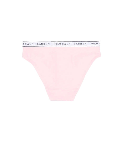 Set 2 slip con logo bianco e rosa per bambina Ralph Lauren Kids 4P5039 001 