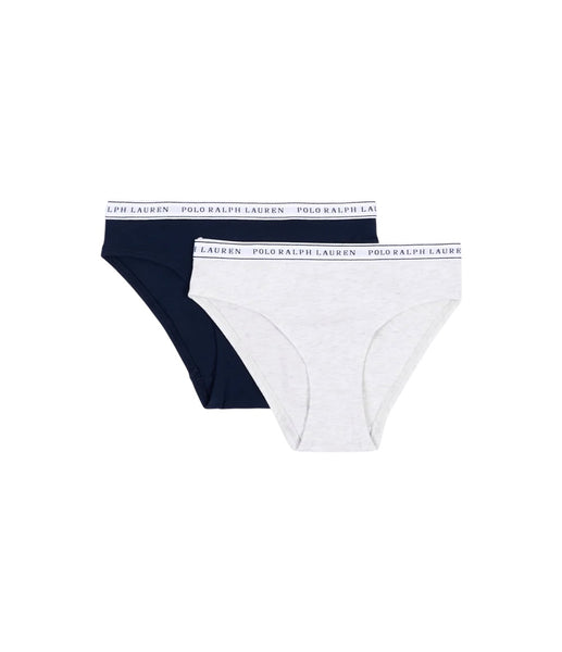 Set 2 slip con grigio e blu per bambina Ralph Lauren Kids 4P5039 BK9 