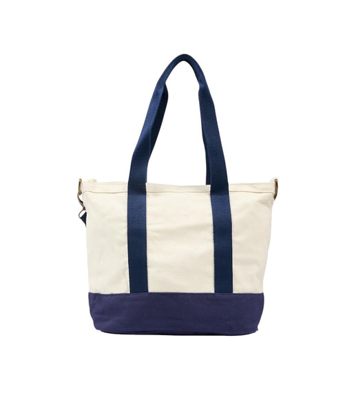 Borsa avorio e blu con logo per bambina Ralph Lauren Kids 9AR023 BDF 