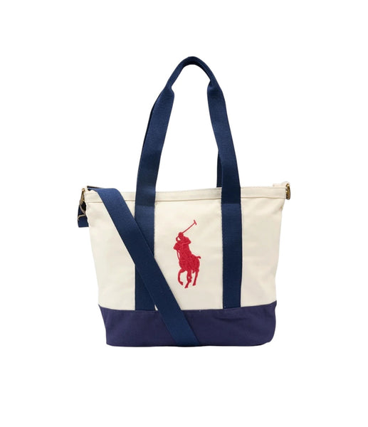 Borsa avorio e blu con logo per bambina Ralph Lauren Kids 9AR023 BDF 