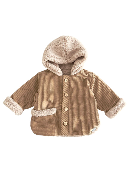 Giubbino in velluto a coste beige per neonati Snug 934AR6W046R78 0079 
