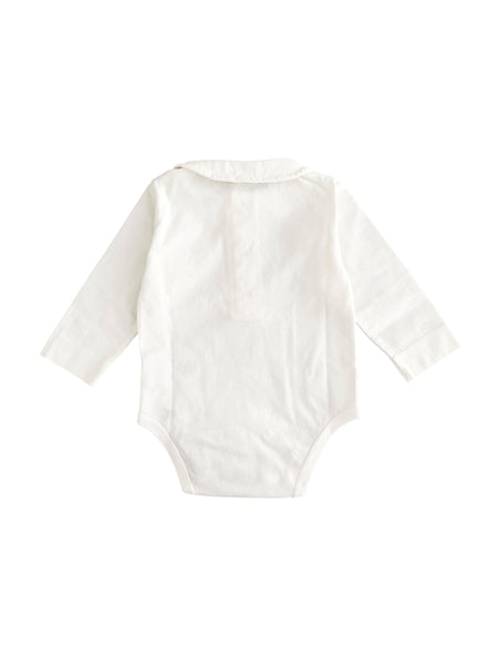 Body bianco con colletto per neonati Snug 934AX6W071G21 0011 